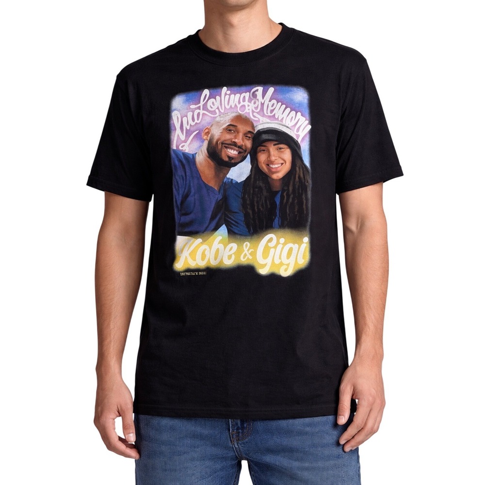 Cant Beat Los Angeles Kobe & Gigi Bryant Graphic T-Shirt Mens Small Black